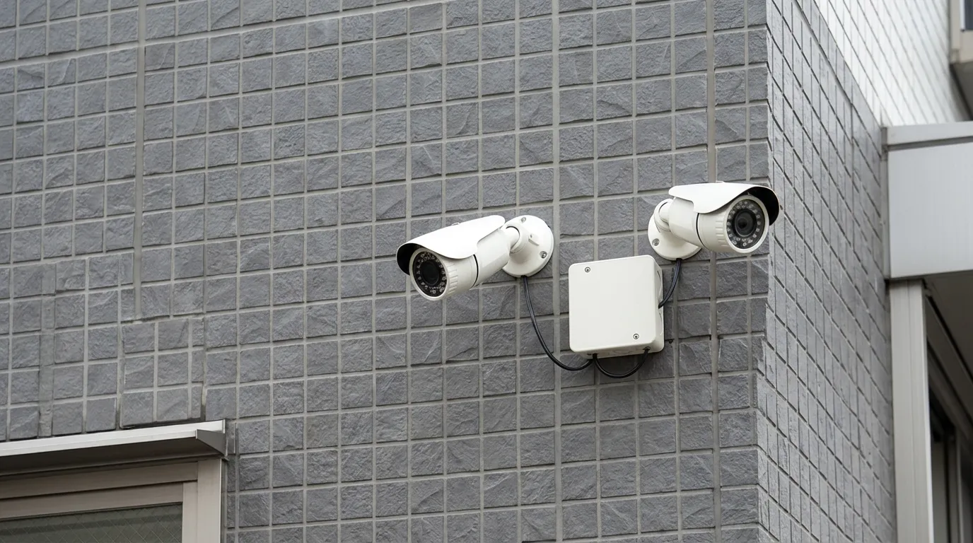 防犯カメラ設置工事の様子2