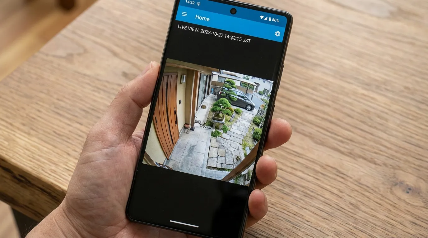 防犯カメラ設置工事の様子5