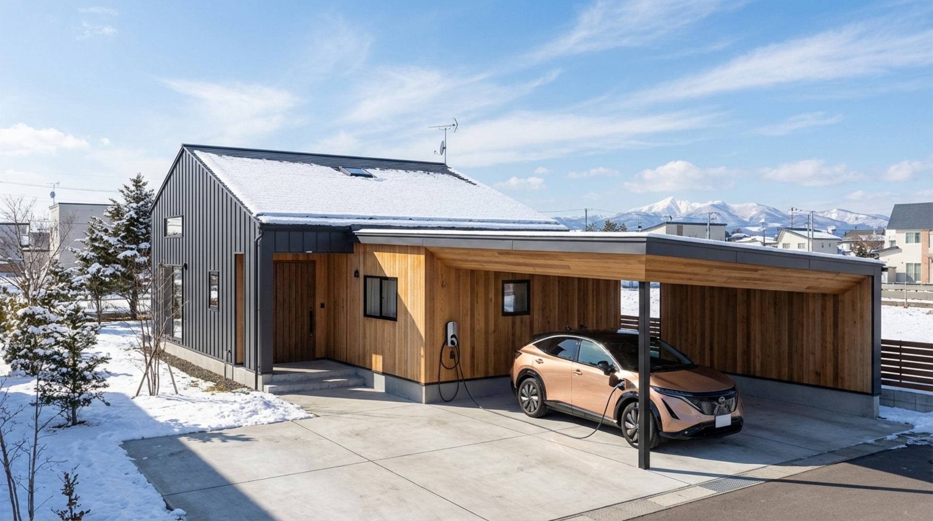 EV充電器設置工事の様子1