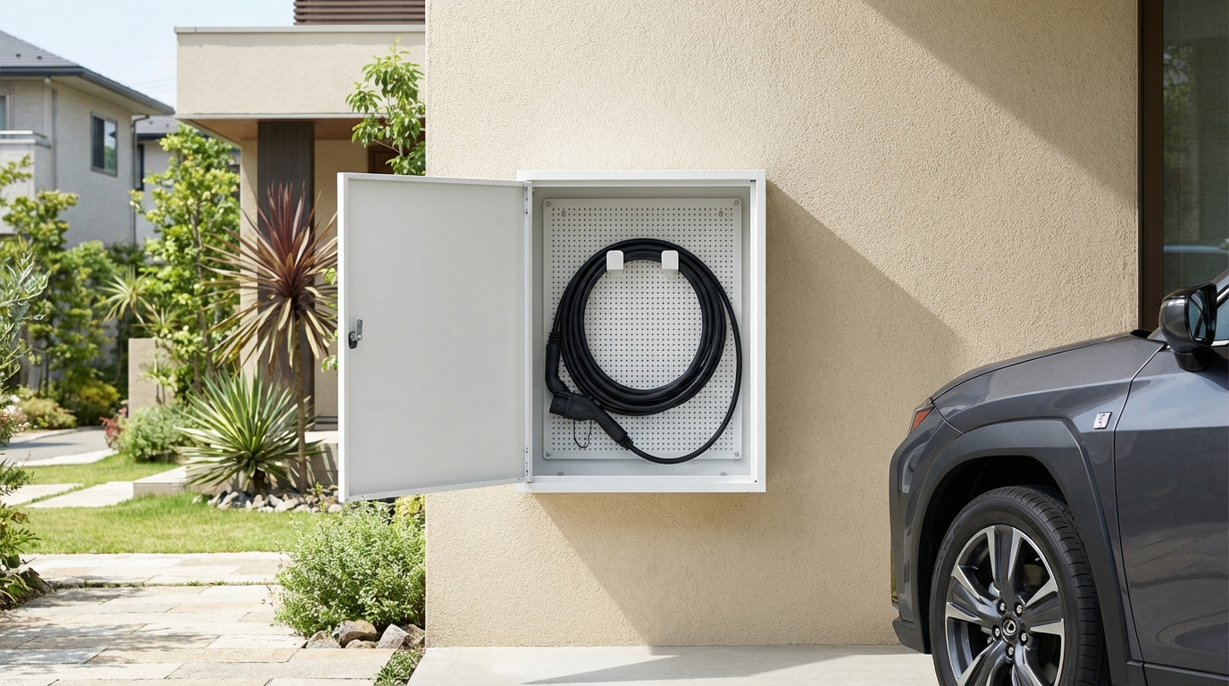 EV充電器設置工事の様子4